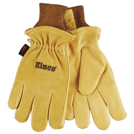 Kinco Kinco Men's Indoor/Outdoor Knit Wrist Work Gloves Gold XL 1 pair 94HK-XL